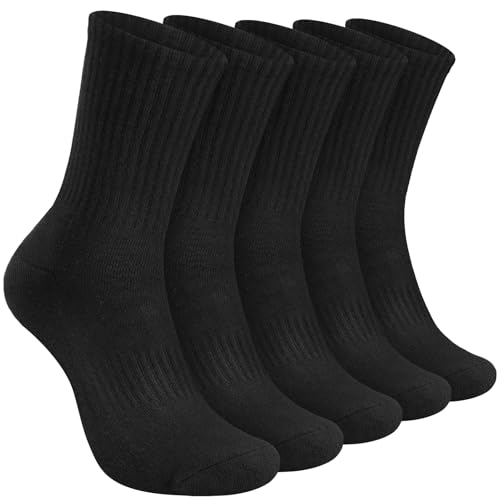 Utensilsto 5 Paar Schwarz Sportsocken Herren Damen Tennissocken Sport Socken Wandersocken Laufsocken Atmungsaktiv Baumwollsocken,EU 44-47 Dicke Socken Gepolstert Trekkingsocken Utensilsto 5 Paar Schwarz Sportsocken Herren Damen Tennissocken Sport Socken Wandersocken Laufsocken Atmungsaktiv Baumwollsocken,EU 44-47 Dicke Socken Gepolstert Trekkingsocken von Utensilsto