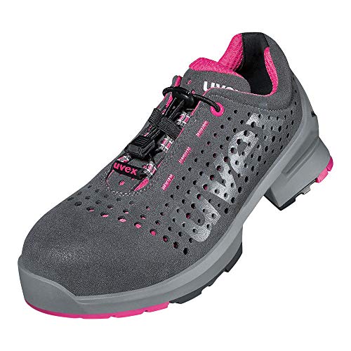 Uvex Damen 1 Ladies Halbschuh S1 SRC Sicherheitsschuhe, Grau (Grau, Pink 0) von Uvex