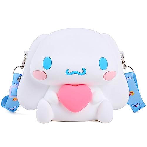 Uywgaun Kawaii Messenger Bags Cartoon Geldbörse Niedliche Crossbody Tasche Anime Mini Tasche für Mädchen, weiß / blau von Uywgaun