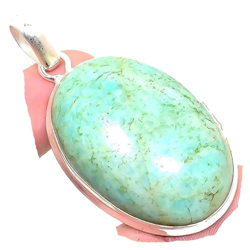 VACHEE Azurite Gemstone Handmade Pendant 2.17" For Girls Women 926 Sterling Silver Plated Jewelry From 2660 von VACHEE