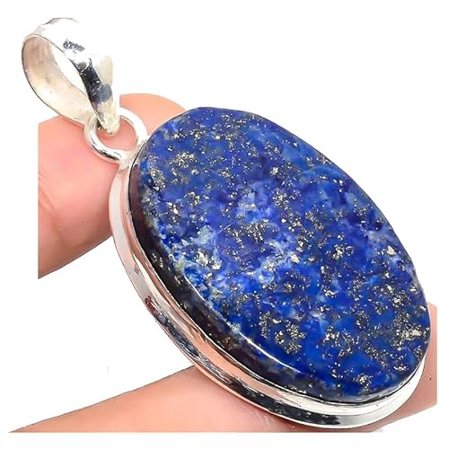 VACHEE Blauer Lapislazuli-Anhänger, handgefertigt, 4,4 cm, für Mädchen und Frauen, 925er-Sterlingversilberter Schmuck 1926 von VACHEE