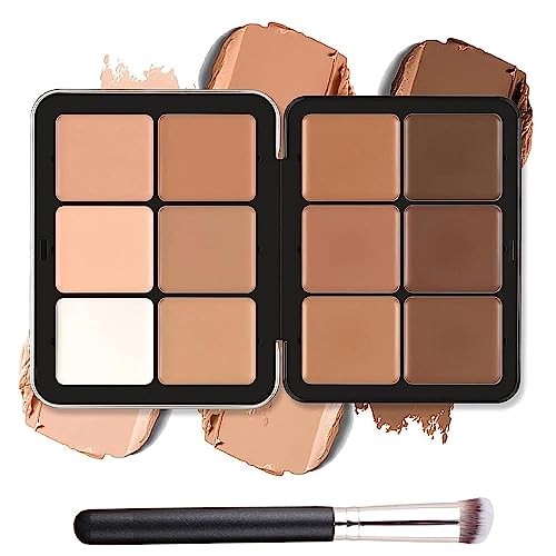 12 Color Cream Blush Palette,12 Color Makeup, Concealer Palette, Long-Wearing Full Coverage Makeup for All Skin Types (#03) von VACSAX