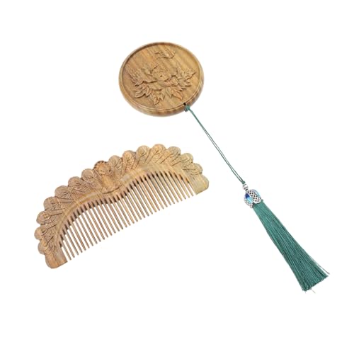 VALICLUD 1 Satz Tragbares Kosmetikspiegel mit Vintage Haarkamm Doppelseitiger Handspiegel im Eleganten Design für Schminken Unterwegs und Professionelle Make Up Künstler VALICLUD 1 Satz Tragbares Kosmetikspiegel mit Vintage Haarkamm Doppelseitiger Handspiegel im Eleganten Design für Schminken Unterwegs und Professionelle Make Up Künstler von VALICLUD