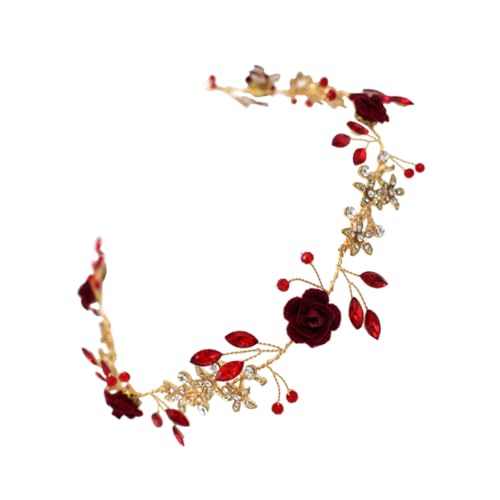 VALICLUD 1Stück Braut Stirnband Haaraccessoire für Damen Brautkleid und Hochzeitsfeiern Edlem Weinrot VALICLUD 1Stück Braut Stirnband Haaraccessoire für Damen Brautkleid und Hochzeitsfeiern Edlem Weinrot von VALICLUD