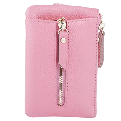 VALICLUD 1stk Geldbörse Wallet-Treiber Mini-id-hülle Einfache Brieftasche Pu-münzkoffer Einfache Handtasche Kartenetuis Kartenetui Aus Leder Münzbeutel Echtes Leder Fräulein Rosa Schlüssel von VALICLUD