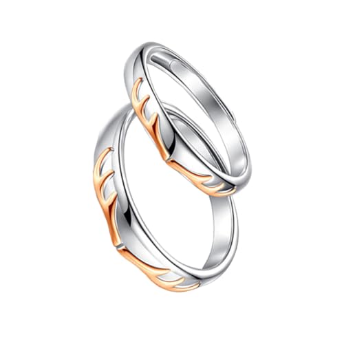 VALICLUD 2 Stück Silber Verstellbare Partner Ringe für Damen und Herren Romantische Fingerdekoration für Valentinstag und Besondere Anlässe VALICLUD 2 Stück Silber Verstellbare Partner Ringe für Damen und Herren Romantische Fingerdekoration für Valentinstag und Besondere Anlässe von VALICLUD