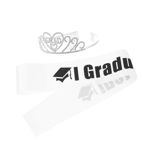 VALICLUD Graduation Party Supplies Set Mit -metallschärpe Und Krone Für Absolventen Sash Mit Ich Abgeschlossen Und Eleganter Für Abschlussfeiern Und Fotorequisiten VALICLUD Graduation Party Supplies Set Mit -metallschärpe Und Krone Für Absolventen Sash Mit Ich Abgeschlossen Und Eleganter Für Abschlussfeiern Und Fotorequisiten von VALICLUD