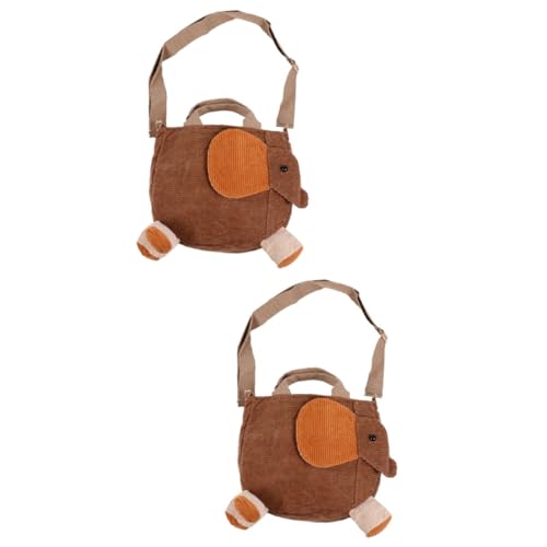 VALICLUD 2St Umhängetasche Cartoon-Einkaufstasche Handy-Geldbörse Geldbörse für Schultertasche Handtaschen Kinder-Einkaufstasche Cartoon-Kinderhandtasche Mode Tragetasche Eltern-Kind Cord von VALICLUD