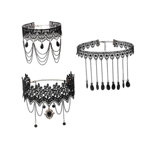 VALICLUD 9 Stk Quasten-Spitzen-Halsband Shorts für Teenager-Mädchen Halskette choker halloween gothic necklace Damen-Shorts Halsband für Damen Cosplay-Accessoire Halsband aus Acryl Jahrgang von VALICLUD