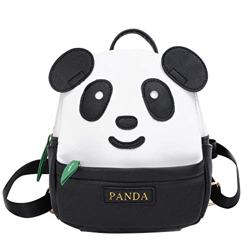 VALICLUD Cartoon Panda Muster Schöne Reiserucksack Rucksack Schultasche Umhängetasche für Jungen Mädchen (groß, schwarz) Stylische Tasche von VALICLUD