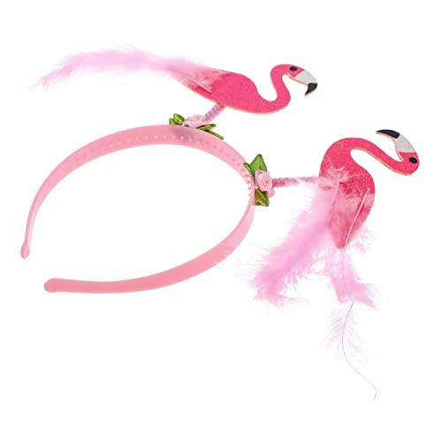 VALICLUD Flamingo-stirnband Make-up-stirnbänder Sommerschmuck Strand-stirnband Flamingo-kopfschmuck Stirnbänder Für Männer Kostümzubehör Plastik Kleidung Der Sommer Damen Rosa von VALICLUD