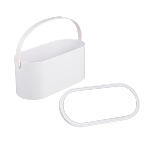 VALICLUD Kasten Schminkspiegel tragbar Spiegel Reisen Reise-LED-Kosmetikspiegel Make-up-Organisatoren Make-up-Etui Fall Kosmetikkoffer kosmetische Tragetasche Glas Weiß VALICLUD Kasten Schminkspiegel tragbar Spiegel Reisen Reise-LED-Kosmetikspiegel Make-up-Organisatoren Make-up-Etui Fall Kosmetikkoffer kosmetische Tragetasche Glas Weiß von VALICLUD
