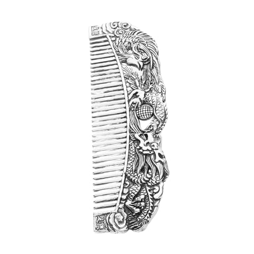 VALICLUD Retro Dragon Und Phoenix Kamm Frisierkämme Massagekamm Haarkamm Für Frauen Phönixkamm Kopfhautmassagegerät Shampoo-kamm Reisekamm Professioneller Kamm Schmuckkamm Legierung Silber VALICLUD Retro Dragon Und Phoenix Kamm Frisierkämme Massagekamm Haarkamm Für Frauen Phönixkamm Kopfhautmassagegerät Shampoo-kamm Reisekamm Professioneller Kamm Schmuckkamm Legierung Silber von VALICLUD