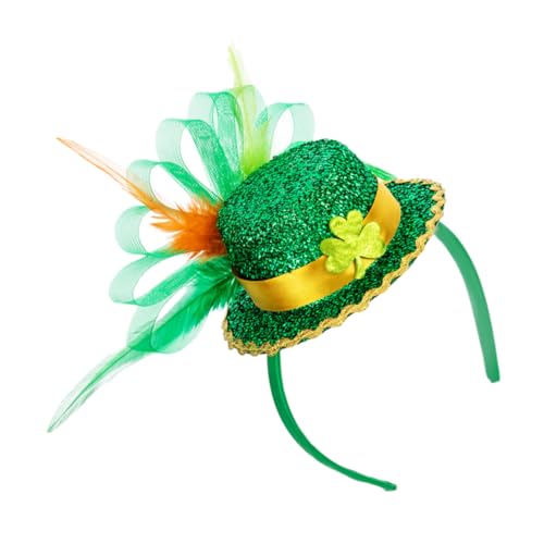 VALICLUD Verkleidung für den irischen Feiertag st. Patricks Stirnband St. Patricks Day Hut mütze bilden Haarreifen st. Patricks Haarband Feder schmücken Irland Requisiten Fräulein Yingschi von VALICLUD
