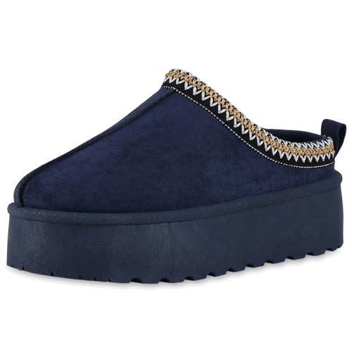 VAN HILL Damen Pantoffeln Plateau Prints Bequem Schuhe 213738 Dunkelblau Gold 36 VAN HILL Damen Pantoffeln Plateau Prints Bequem Schuhe 213738 Dunkelblau Gold 36 von VAN HILL