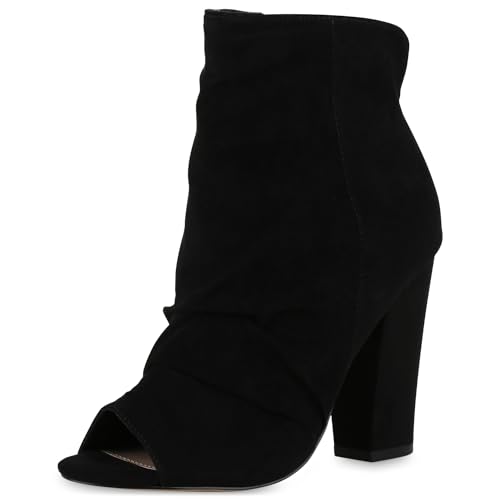 VAN HILL Damen Peeptoes Blockabsatz Basic Trendy Schuhe 213678 Schwarz 36 VAN HILL Damen Peeptoes Blockabsatz Basic Trendy Schuhe 213678 Schwarz 36 von VAN HILL