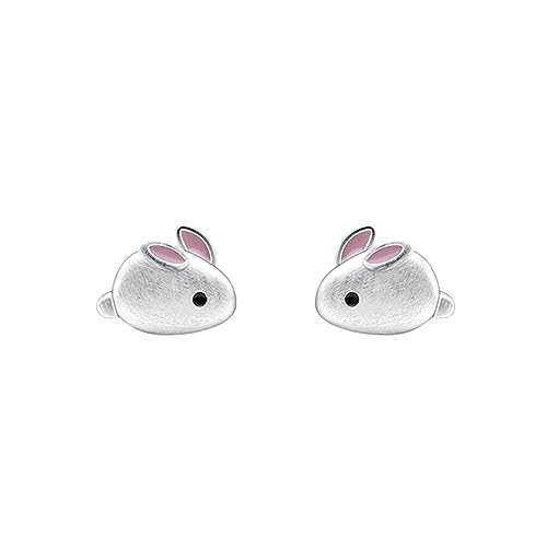 Vansza Ohrringe Kinderschmuck 925 Sterling Silber Ohrstecker für Mädchen, mit zurückschrauben hrstecker, Kommt in Schmuck Geschenk Box (Rabbit) von VANSZA