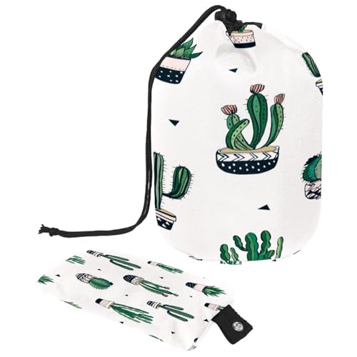Kulturbeutel mit Kordelzug, grüner Kaktus-Topf, fassförmige Kulturbeutel, Kosmetiktasche, Reise-Make-up-Organizer-Tasche + kleine Tasche, multi, 9.9x6.9in/25.2x17.6cm;6x3.5in/15.2x8.8cm, Kulturbeutel Kulturbeutel mit Kordelzug, grüner Kaktus-Topf, fassförmige Kulturbeutel, Kosmetiktasche, Reise-Make-up-Organizer-Tasche + kleine Tasche, multi, 9.9x6.9in/25.2x17.6cm;6x3.5in/15.2x8.8cm, Kulturbeutel von VAPOKF