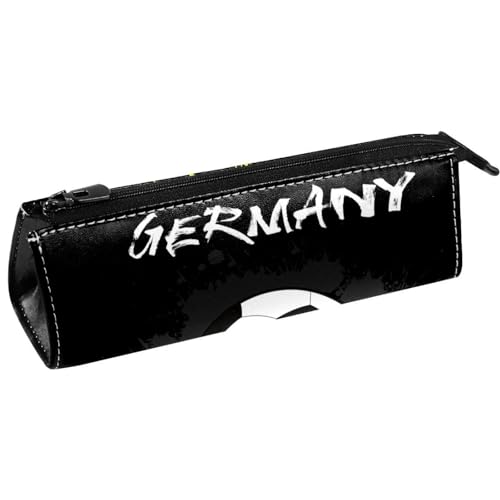VAPOKF Deutschland Flagge Fußball Gegen Muster Stift Tasche Schreibwaren Beutel Bleistift Tasche Kosmetiktasche Kompakte Reißverschlusstasche, multi, 5.5 ×6 ×20CM/2.2x2.4x7.9 in, Taschen-Organizer von VAPOKF