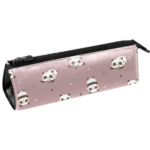 VAPOKF Fatty Panda in Pink Stiftebeutel Schreibwarenbeutel Bleistifttasche Kosmetiktasche Kompakte Reißverschlusstasche, multi, 5.5 ×6 ×20CM/2.2x2.4x7.9 in, Taschen-Organizer von VAPOKF