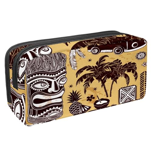 VAPOKF Federmäppchen, Federmäppchen, Schüler-Schreibwaren-Tasche für Teenager, Jungen, Mädchen, Schule, Bürobedarf – Vintage Aloha Tiki Sommer, multi, 2.3x8.2x3.9in/6x21x10cm, Taschen-Organizer VAPOKF Federmäppchen, Federmäppchen, Schüler-Schreibwaren-Tasche für Teenager, Jungen, Mädchen, Schule, Bürobedarf – Vintage Aloha Tiki Sommer, multi, 2.3x8.2x3.9in/6x21x10cm, Taschen-Organizer von VAPOKF