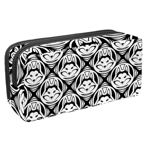 VAPOKF Federmäppchen, Schreibwarenetui für Studenten, Teenager, Jungen, Mädchen, Schulbürobedarf, Husky Hipster Hundemuster, Schwarz und Weiß, bunt, bunt, 2.3x8.2x3.9in/6x21x10cm, Taschenorganizer VAPOKF Federmäppchen, Schreibwarenetui für Studenten, Teenager, Jungen, Mädchen, Schulbürobedarf, Husky Hipster Hundemuster, Schwarz und Weiß, bunt, bunt, 2.3x8.2x3.9in/6x21x10cm, Taschenorganizer von VAPOKF