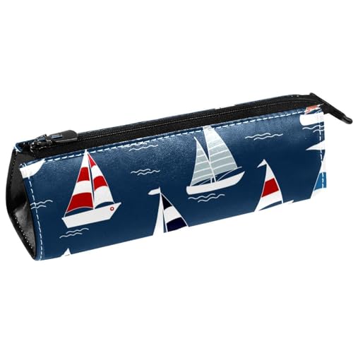 VAPOKF Marine Boote auf Meer Stift Tasche Schreibwaren Beutel Bleistift Tasche Kosmetiktasche Tasche Compact Zipper Bag, multi, 5.5 ×6 ×20CM/2.2x2.4x7.9 in, Taschen-Organizer von VAPOKF