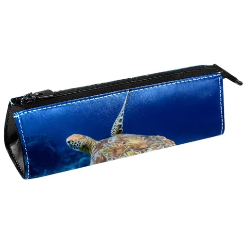 VAPOKF Sea Turtle Underlife Stifttasche Schreibwarenbeutel Bleistifttasche Kosmetiktasche Kompakte Reißverschlusstasche, multi, 5.5 ×6 ×20CM/2.2x2.4x7.9 in, Taschen-Organizer von VAPOKF