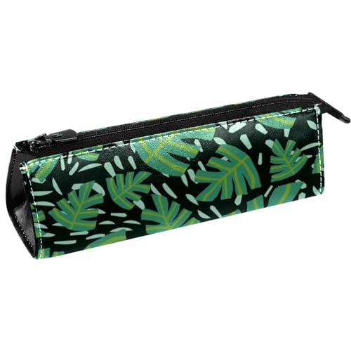 VAPOKF Tropische Monstera Blatt Stift Tasche Schreibwaren Beutel Bleistift Tasche Kosmetiktasche Tasche Compact Zipper Tasche, multi, 5.5 ×6 ×20CM/2.2x2.4x7.9 in, Taschen-Organizer von VAPOKF