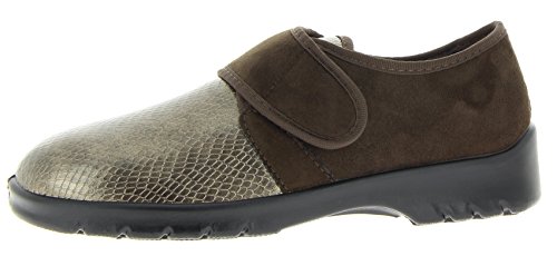 VAROMED Damen Stretchschuhe 31318-544 Damen Klettslipper, Hausschuhe, Slipper mit Klettverschluss Espresso-Bronze, EU 42 VAROMED Damen Stretchschuhe 31318-544 Damen Klettslipper, Hausschuhe, Slipper mit Klettverschluss Espresso-Bronze, EU 42 von VAROMED