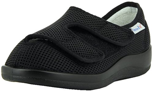 VAROMED Florett Slipper 61221 Kreta für Damen Therapieschuh, Hausschuhe, Verbandsschuhe, schwarz, 4.5 VAROMED Florett Slipper 61221 Kreta für Damen Therapieschuh, Hausschuhe, Verbandsschuhe, schwarz, 4.5 von VAROMED