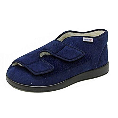 VAROMED Genua Winter Gesundheitsschuhe Damen & Herren Marine I Gr. 42 I Mit Schurwolle warm gefütterte orthopädische Schuhe für geschwollene Füße I Made in Germany VAROMED Genua Winter Gesundheitsschuhe Damen & Herren Marine I Gr. 42 I Mit Schurwolle warm gefütterte orthopädische Schuhe für geschwollene Füße I Made in Germany von VAROMED