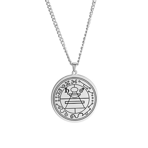 VASSAGO Salomon-Halskette, Edelstahl, Jupiter, Siegel-Amulett, Schlüssel des Salomons, Schmuck, Erzengel-Anhänger für Männer und Frauen, edelstahl, Kein Edelstein VASSAGO Salomon-Halskette, Edelstahl, Jupiter, Siegel-Amulett, Schlüssel des Salomons, Schmuck, Erzengel-Anhänger für Männer und Frauen, edelstahl, Kein Edelstein von VASSAGO