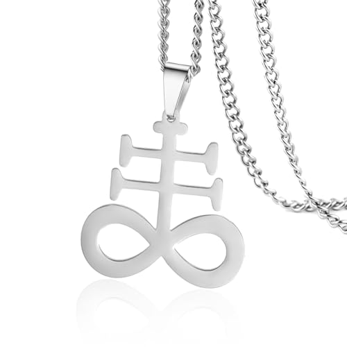 VASSAGO Leviathan Kreuz Halskette für Frauen Männer Geschlachtetes satan isches Symbol Halskette Edelstahl Kreuz Anhänger Satan Kirche Schmuck VASSAGO Leviathan Kreuz Halskette für Frauen Männer Geschlachtetes satan isches Symbol Halskette Edelstahl Kreuz Anhänger Satan Kirche Schmuck von VASSAGO