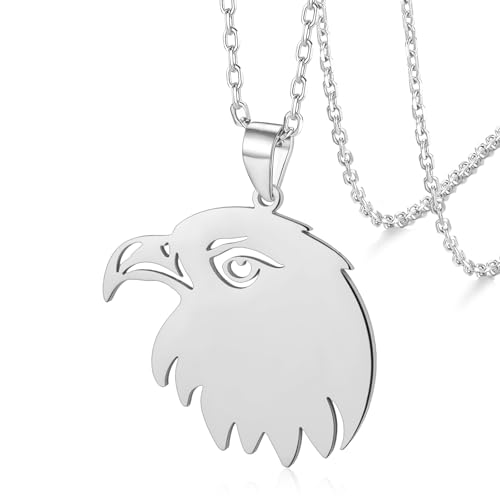 VASSAGO Adler Kopf Anhänger Halskette Vintage Hawk Halskette Edelstahl Adler Halskette für Männer Frauen Hip Hop Adler Kopf Amulett Halskette VASSAGO Adler Kopf Anhänger Halskette Vintage Hawk Halskette Edelstahl Adler Halskette für Männer Frauen Hip Hop Adler Kopf Amulett Halskette von VASSAGO