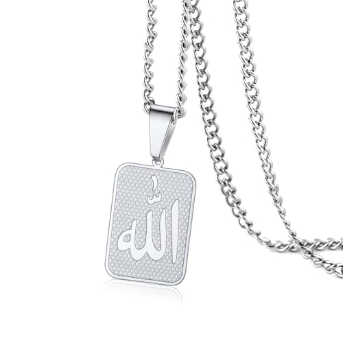 VASSAGO Allah Halskette Islamisch Muslimisch Arabisch Allah Anhänger Halskette Edelstahl Halsketten Islam Eid Ramadan Religiöser Schmuck Geschenke für Frauen Männer VASSAGO Allah Halskette Islamisch Muslimisch Arabisch Allah Anhänger Halskette Edelstahl Halsketten Islam Eid Ramadan Religiöser Schmuck Geschenke für Frauen Männer von VASSAGO