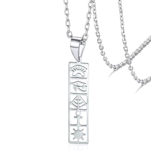 VASSAGO Ancient Egyptian Symbol Halsketten Ankh Kreuz Auge des Horus Anhänger Halskette Vintage ägyptischen Pyramiden Anhänger Halskette halbe Sonne Halskette Glück Amulett Schmuck Geschenk VASSAGO Ancient Egyptian Symbol Halsketten Ankh Kreuz Auge des Horus Anhänger Halskette Vintage ägyptischen Pyramiden Anhänger Halskette halbe Sonne Halskette Glück Amulett Schmuck Geschenk von VASSAGO