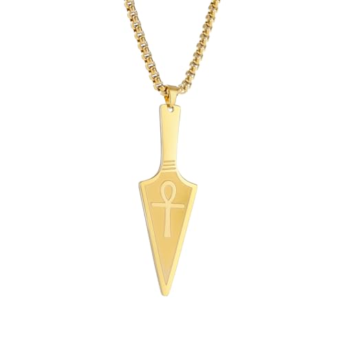 VASSAGO Ankh Halskette Auge des Horus Halskette Pfeilspitze Anhänger Halskette Ankh Kreuz Halskette für Männer Frauen Speer Halsketten Ägyptischer Schutz Schmuck, Edelstahl VASSAGO Ankh Halskette Auge des Horus Halskette Pfeilspitze Anhänger Halskette Ankh Kreuz Halskette für Männer Frauen Speer Halsketten Ägyptischer Schutz Schmuck, Edelstahl von VASSAGO