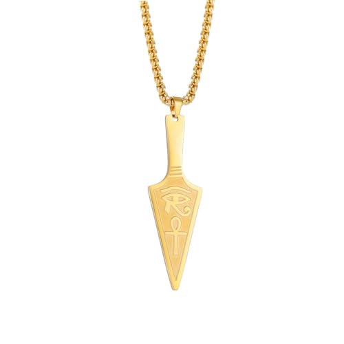 VASSAGO Ankh Halskette Auge des Horus Halskette Pfeilspitze Anhänger Halskette Ankh Kreuz Halskette für Männer Frauen Speer Halsketten Ägyptischer Schutz Schmuck, Edelstahl VASSAGO Ankh Halskette Auge des Horus Halskette Pfeilspitze Anhänger Halskette Ankh Kreuz Halskette für Männer Frauen Speer Halsketten Ägyptischer Schutz Schmuck, Edelstahl von VASSAGO