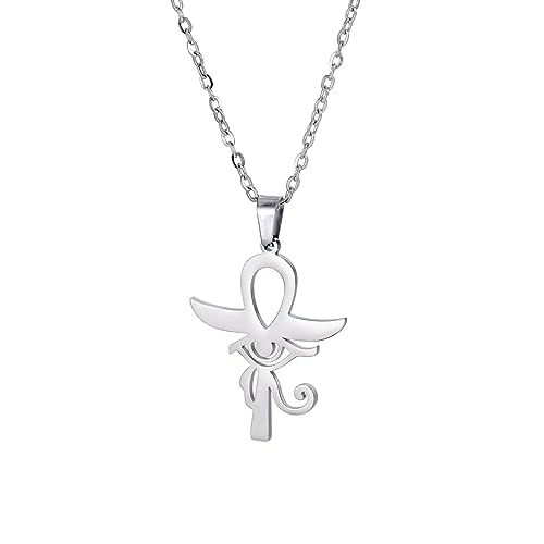 VASSAGO Ankh Kreuz Auge des Horus Halskette Koptisches Ankh Kreuz Religiöser Anhänger Auge des Horus Halskette Edelstahl Antike ägyptische Auge des Horus Schutz Schmuck Geschenk für Herren Damen VASSAGO Ankh Kreuz Auge des Horus Halskette Koptisches Ankh Kreuz Religiöser Anhänger Auge des Horus Halskette Edelstahl Antike ägyptische Auge des Horus Schutz Schmuck Geschenk für Herren Damen von VASSAGO