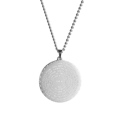 VASSAGO Bibelvers Gebetskette Edelstahl betende Hände Münze Medaille Anhänger Kette christlicher Schmuck für Männer Frauen, Edelstahl, Kein Edelstein VASSAGO Bibelvers Gebetskette Edelstahl betende Hände Münze Medaille Anhänger Kette christlicher Schmuck für Männer Frauen, Edelstahl, Kein Edelstein von VASSAGO