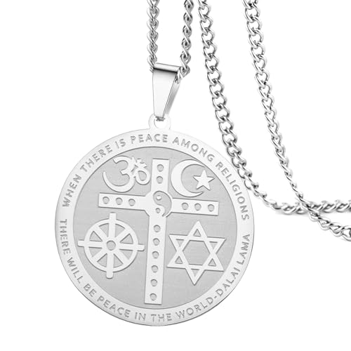 VASSAGO Coexist in Peace Halskette Yin Yang Kreuz Halskette OM Stern Halbmond Halskette Rad Davidstern Halskette für Männer Frauen VASSAGO Coexist in Peace Halskette Yin Yang Kreuz Halskette OM Stern Halbmond Halskette Rad Davidstern Halskette für Männer Frauen von VASSAGO