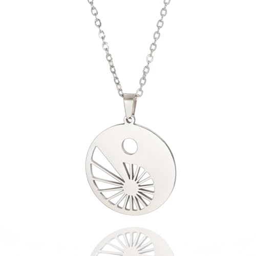 VASSAGO Fibonacci's Goldene Spirale Nautilus Muschel Durchbrochen Ausschnitt Flach Charm Yin Yang Anhänger Halskette für Damen Herren VASSAGO Fibonacci's Goldene Spirale Nautilus Muschel Durchbrochen Ausschnitt Flach Charm Yin Yang Anhänger Halskette für Damen Herren von VASSAGO