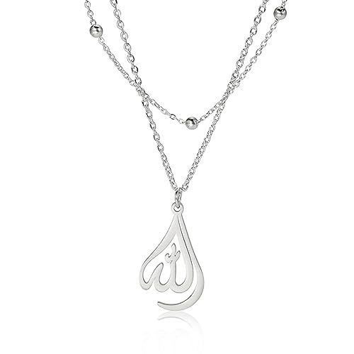 VASSAGO Halskette mit Allah-Anhänger, islamisches muslimisches Allah-Symbol, Halskette, Schmuck, Herren, Edelstahl, Allah-Halbmond-Halskette, Eid-Geschenk, religiöser Charm-Schmuck für Frauen und VASSAGO Halskette mit Allah-Anhänger, islamisches muslimisches Allah-Symbol, Halskette, Schmuck, Herren, Edelstahl, Allah-Halbmond-Halskette, Eid-Geschenk, religiöser Charm-Schmuck für Frauen und von VASSAGO