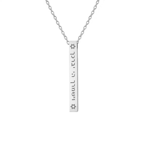 VASSAGO Hebräische Aaronische Segen-Halskette, Messianisches jüdisches Yeshua-Symbol, Erkennungsmarke, Schmuck für Herren und Damen, Edelstahl VASSAGO Hebräische Aaronische Segen-Halskette, Messianisches jüdisches Yeshua-Symbol, Erkennungsmarke, Schmuck für Herren und Damen, Edelstahl von VASSAGO