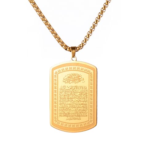 VASSAGO Islamische Halskette für Männer Frauen Koran Ayatul Kursi Halskette Muslim Allah Halskette arabisches Schmuck geschenk aus Edelstahl VASSAGO Islamische Halskette für Männer Frauen Koran Ayatul Kursi Halskette Muslim Allah Halskette arabisches Schmuck geschenk aus Edelstahl von VASSAGO