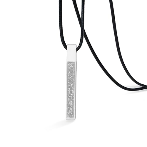 VASSAGO Islamische Ayatul Kursi Halskette für Frauen Männer Allah Arabisch 3D Bar Halskette Muslim Koran Koran Edelstahl/Lederkette Halskette Islam Eid Islamischer Geschenk Schmuck VASSAGO Islamische Ayatul Kursi Halskette für Frauen Männer Allah Arabisch 3D Bar Halskette Muslim Koran Koran Edelstahl/Lederkette Halskette Islam Eid Islamischer Geschenk Schmuck von VASSAGO