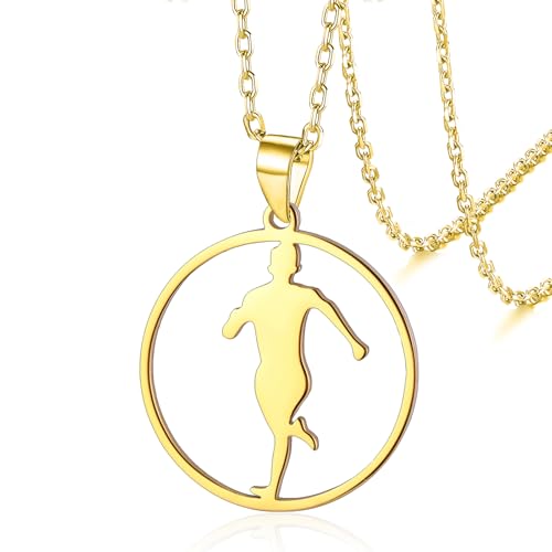 VASSAGO Läufer Halskette für Frauen Männer Edelstahl Marathon Athlet Anhänger Halskette Sport Lauf Schmuck Geschenk VASSAGO Läufer Halskette für Frauen Männer Edelstahl Marathon Athlet Anhänger Halskette Sport Lauf Schmuck Geschenk von VASSAGO