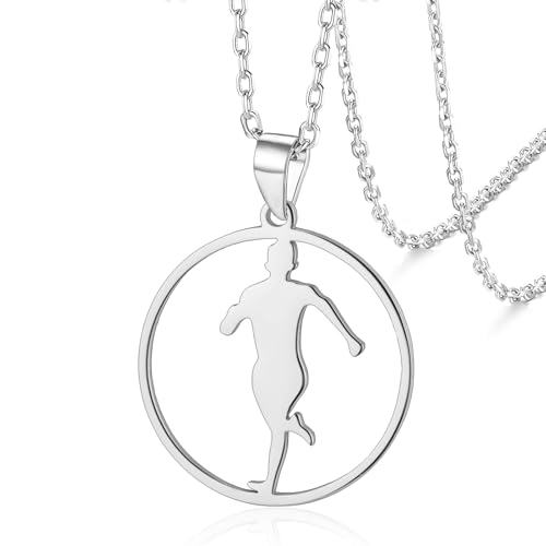 VASSAGO Läufer Halskette für Frauen Männer Edelstahl Marathon Athlet Anhänger Halskette Sport Lauf Schmuck Geschenk VASSAGO Läufer Halskette für Frauen Männer Edelstahl Marathon Athlet Anhänger Halskette Sport Lauf Schmuck Geschenk von VASSAGO