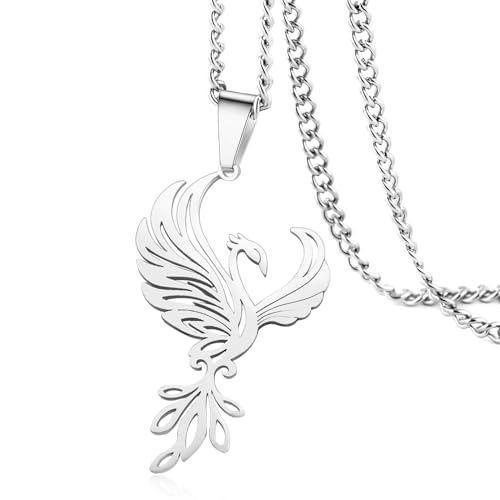 VASSAGO Rising Phoenix Halskette für Frauen Edelstahl Phoenix Feuervogel Anhänger Halskette für Männer Trendy Schmuck Geschenke VASSAGO Rising Phoenix Halskette für Frauen Edelstahl Phoenix Feuervogel Anhänger Halskette für Männer Trendy Schmuck Geschenke von VASSAGO